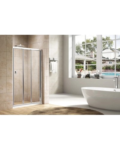 Душевая дверь 100 см Cezares FAMILY-B-BF-3-100-P-Cr текстурное стекло