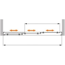 Душевая дверь 100 см Cezares FAMILY-B-BF-3-100-P-Cr текстурное стекло