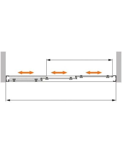 Душевая дверь 100 см Cezares FAMILY-B-BF-3-100-P-Cr текстурное стекло