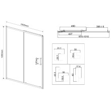Душевая дверь 100 см Vincea City VDS-5CT100CL прозрачное