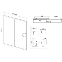 Душевая дверь 120 см Vincea City VDS-5CT120CL прозрачное
