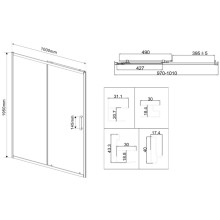 Душевая дверь 100 см Vincea City VDS-5CT100MT текстурное