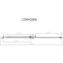 Душевая дверь 120 см Vincea Dice VDS-4D120CLB прозрачное