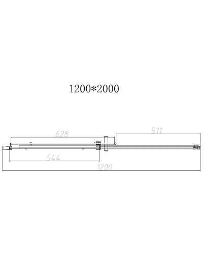 Душевая дверь 120 см Vincea Dice VDS-4D120CLB прозрачное