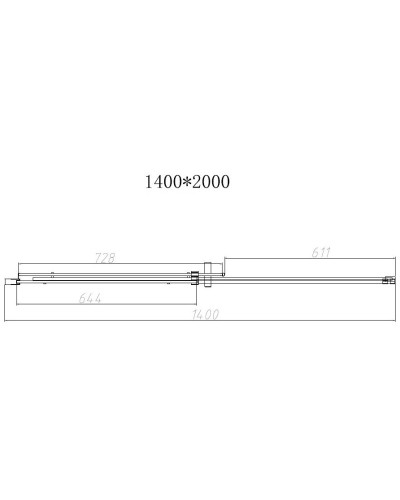 Душевая дверь 140 см Vincea Dice VDS-4D140CL прозрачное