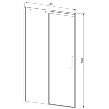 Душевая дверь 140 см Vincea Dice VDS-4D140CL прозрачное