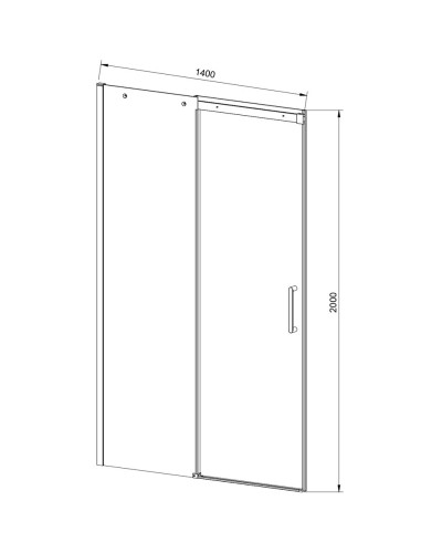 Душевая дверь 140 см Vincea Dice VDS-4D140CL прозрачное