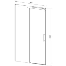 Душевая дверь 150 см Vincea Dice VDS-4D150CL прозрачное