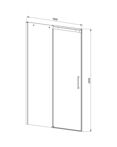 Душевая дверь 160 см Vincea Dice VDS-4D160CL прозрачное