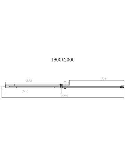 Душевая дверь 160 см Vincea Dice VDS-4D160CLB прозрачное