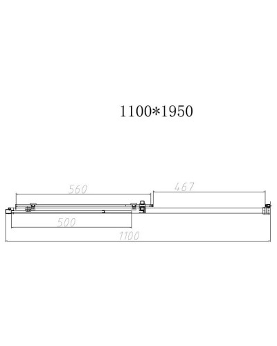 Душевая дверь 110 см Vincea Slim-N VDS-4SN110CL прозрачное