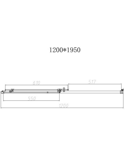 Душевая дверь 120 см Vincea Slim-N VDS-4SN120CLB прозрачное