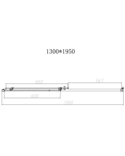 Душевая дверь 130 см Vincea Slim-N VDS-4SN130CLB прозрачное