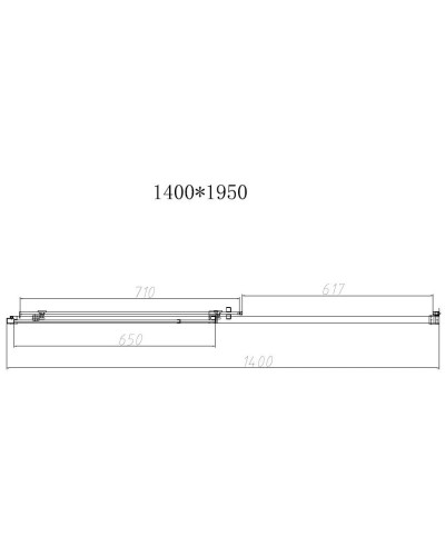 Душевая дверь 140 см Vincea Slim-N VDS-4SN140CLB прозрачное