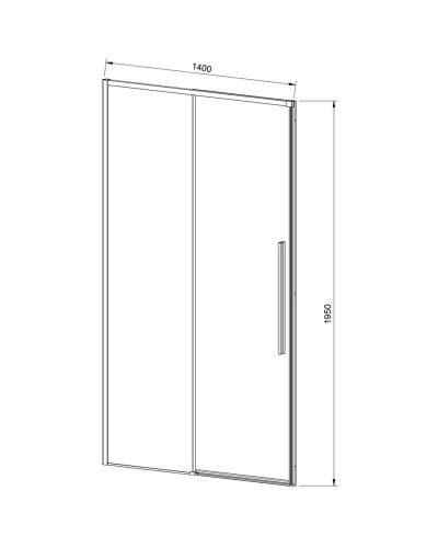 Душевая дверь 140 см Vincea Slim-N VDS-4SN140CLB прозрачное