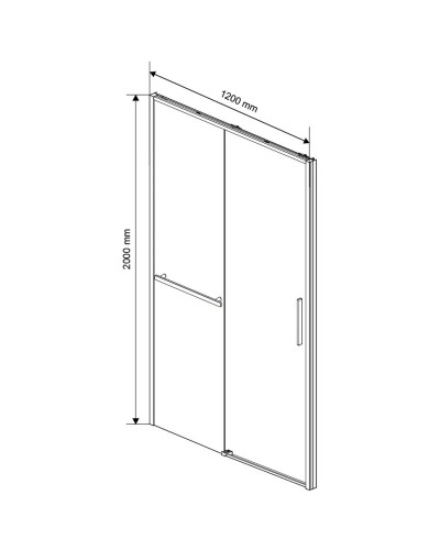 Душевая дверь 120 см Vincea Slim Soft VDS-1SS120CLGM прозрачное