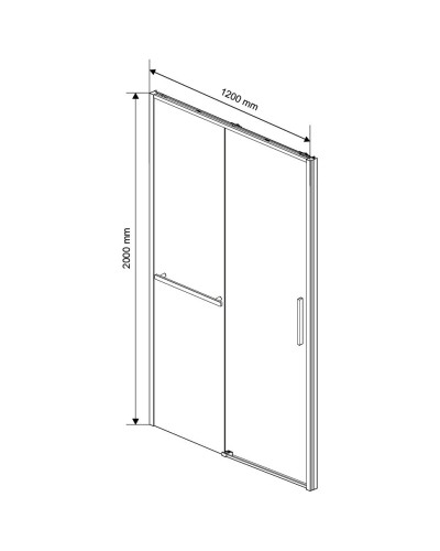 Душевая дверь 120 см Vincea Slim Soft VDS-1SS120CGB тонированное