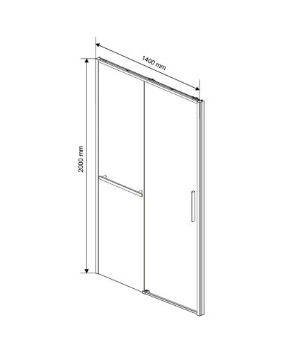 Душевая дверь 140 см Vincea Slim Soft VDS-1SS140CLGM прозрачное