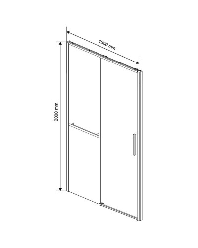 Душевая дверь 150 см Vincea Slim Soft VDS-1SS150CLB прозрачное