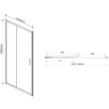 Душевая дверь 130 см Vincea Garda VDS-1G130CLGM прозрачное