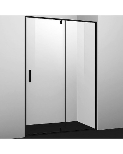 Душевая дверь WasserKRAFT Elbe 120 74P05 профиль Черный матовый стекло прозрачное