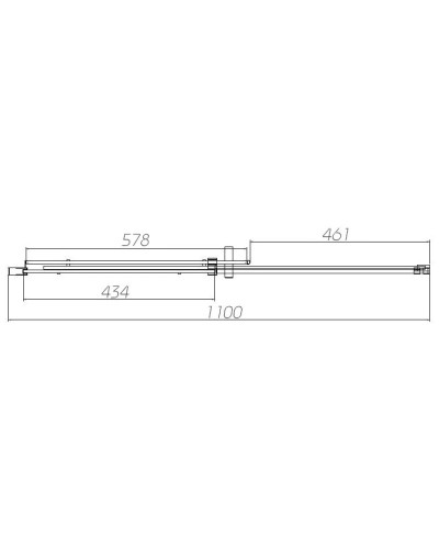 Душевая дверь 110 см Vincea Dice VDS-4D110CLB прозрачное