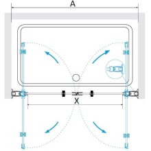 Душевая дверь 70 см RGW PA-104B Passage 060810407-14 прозрачное