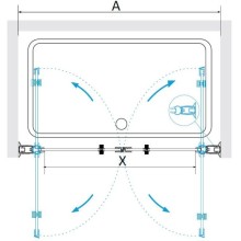 Душевая дверь 80 см RGW PA-104B Passage 060810408-14 прозрачное