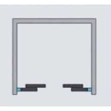 Душевая дверь в нишу Radaway Idea Black DWD 160 профиль Черный стекло прозрачное