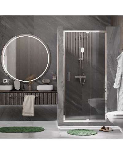 Душевая дверь WasserKRAFT Berkel 80 48P27 профиль Хром стекло прозрачное