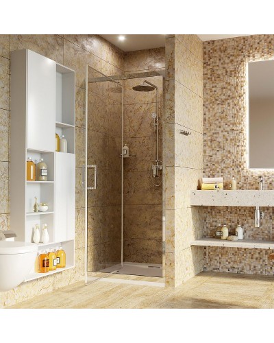 Душевая дверь WasserKRAFT Salm 80 27I27 профиль Хром стекло прозрачное