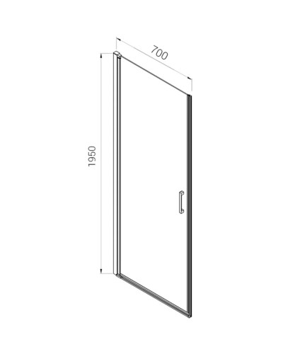 Душевая дверь 70 см Vincea Alpha VDP-3AL700CLG прозрачное