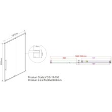 Душевая дверь 150 см Vincea Arno VPS-1A150CL прозрачное