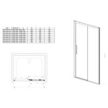 Душевая дверь 140 см Vincea Soft VDS-3SO140CLB прозрачное