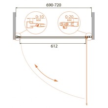 Душевая дверь в проем CEZARES RELAX-B-1-70-C-Bi