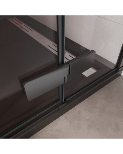 Душевая дверь в нишу CEZARES LINER-B-12-90-C-NERO-R правая