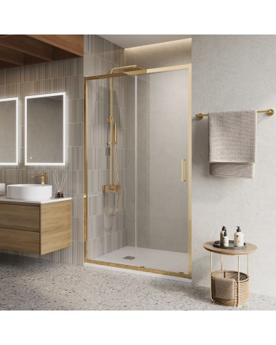 Душевая дверь в нишу BelBagno LUCE-BF-1-120-C-ORO