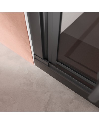 Душевая дверь в нишу CEZARES LINER-B-12-90-C-NERO-L левая