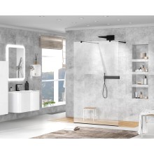 Душевая перегородка CEZARES LIBERTA-L-2-125-120-C-NERO кронштейн 120 см