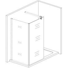 Душевая стенка WeltWasser WW400 B 90 10000002943 профиль Хром стекло прозрачное