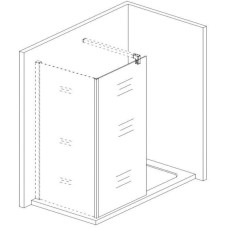 Душевая стенка WeltWasser WW400 B 90 10000002943 профиль Хром стекло прозрачное
