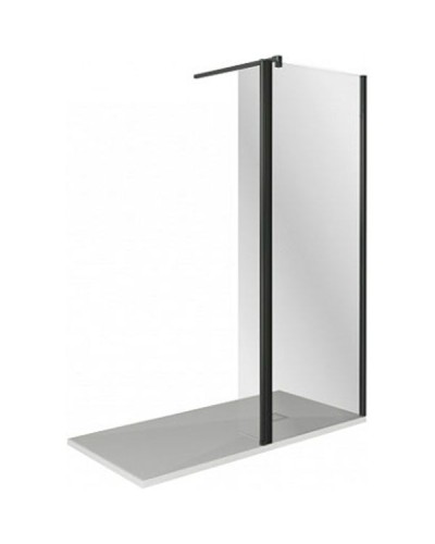 Душевая перегородка Good Door Walk In SP2-90-C-B 100x28 профиль Черный стекло прозрачное