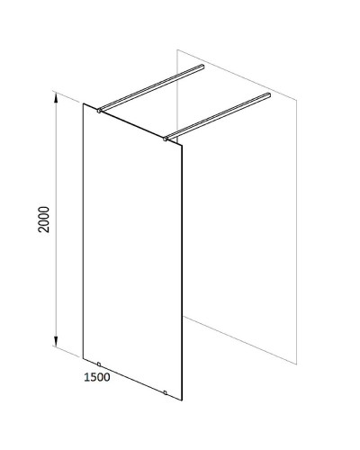 Душевая перегородка Ravak Walk-In Free 150 GW9FP0C00Z1 профиль Хром стекло Transparent