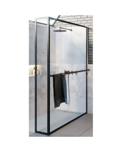 Душевая перегородка Riho Lucid GD402 90х30 G005033121 (GD409B030) профиль Черный стекло прозрачное