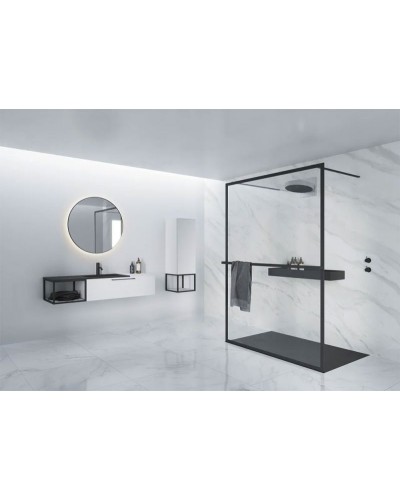 Душевая перегородка Riho Lucid GD401 100 G005030121 (GD310B000) профиль Черный стекло прозрачное