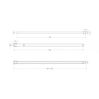 Душевая перегородка BelBagno KRAFT-L-1-100-C-Cr