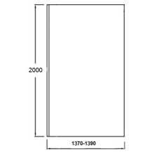 Душевая перегородка Jacob Delafon Contra 140 E22WP140-GA профиль Хром стекло прозрачное