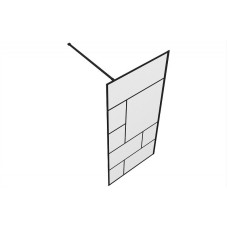 Душевая перегородка Bravat Black Line 90 BG090.6414B профиль Черный стекло прозрачное