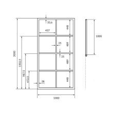Душевая перегородка Excellent Fabrika 100x200 KAEX.4006.1000.LP профиль Черный стекло прозрачное