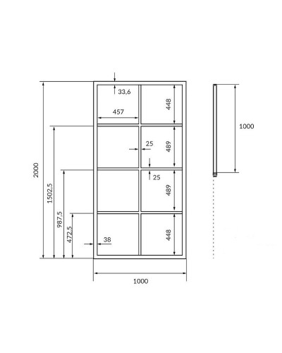 Душевая перегородка Excellent Fabrika 100x200 KAEX.4006.1000.LP профиль Черный стекло прозрачное